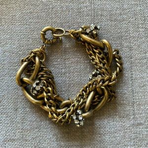 JCrew chunky brushed gold bracelet